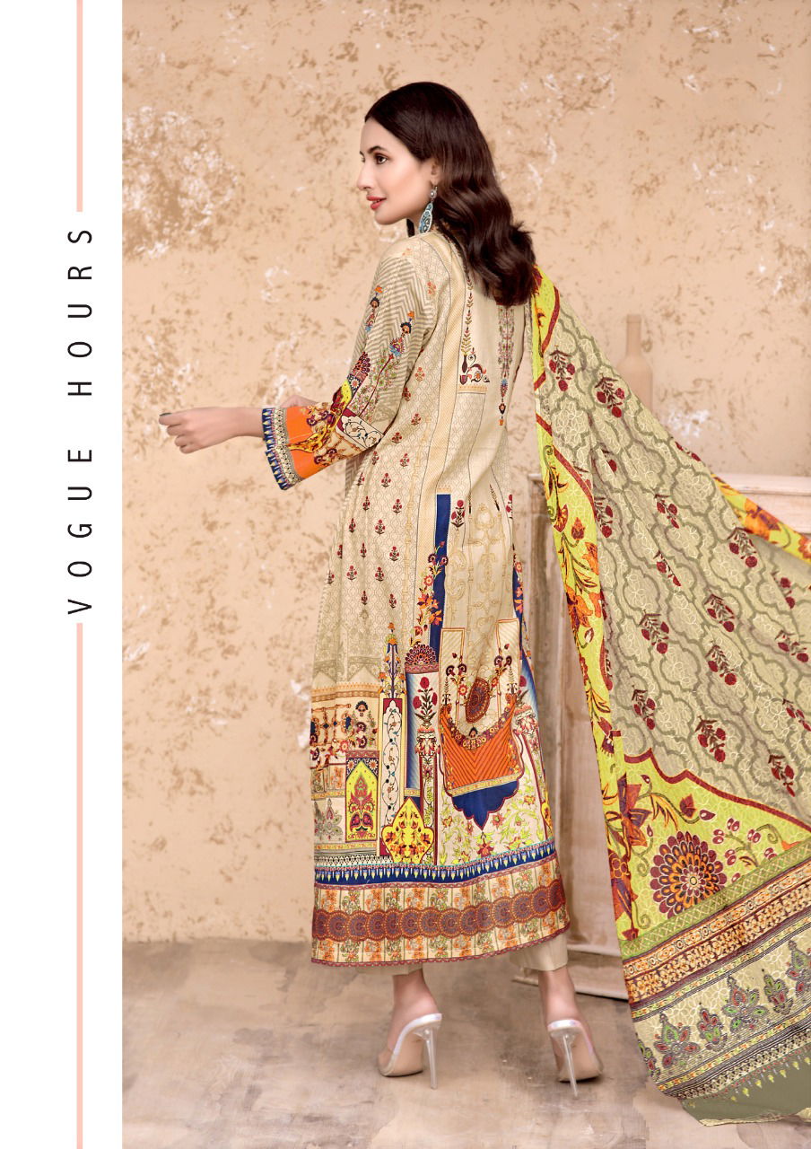Madhav Fashion Mumtaz 6 Regular Wear Karachi Cotton Printed Dress Material